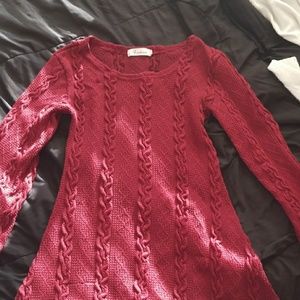 Dark Red sweater dress